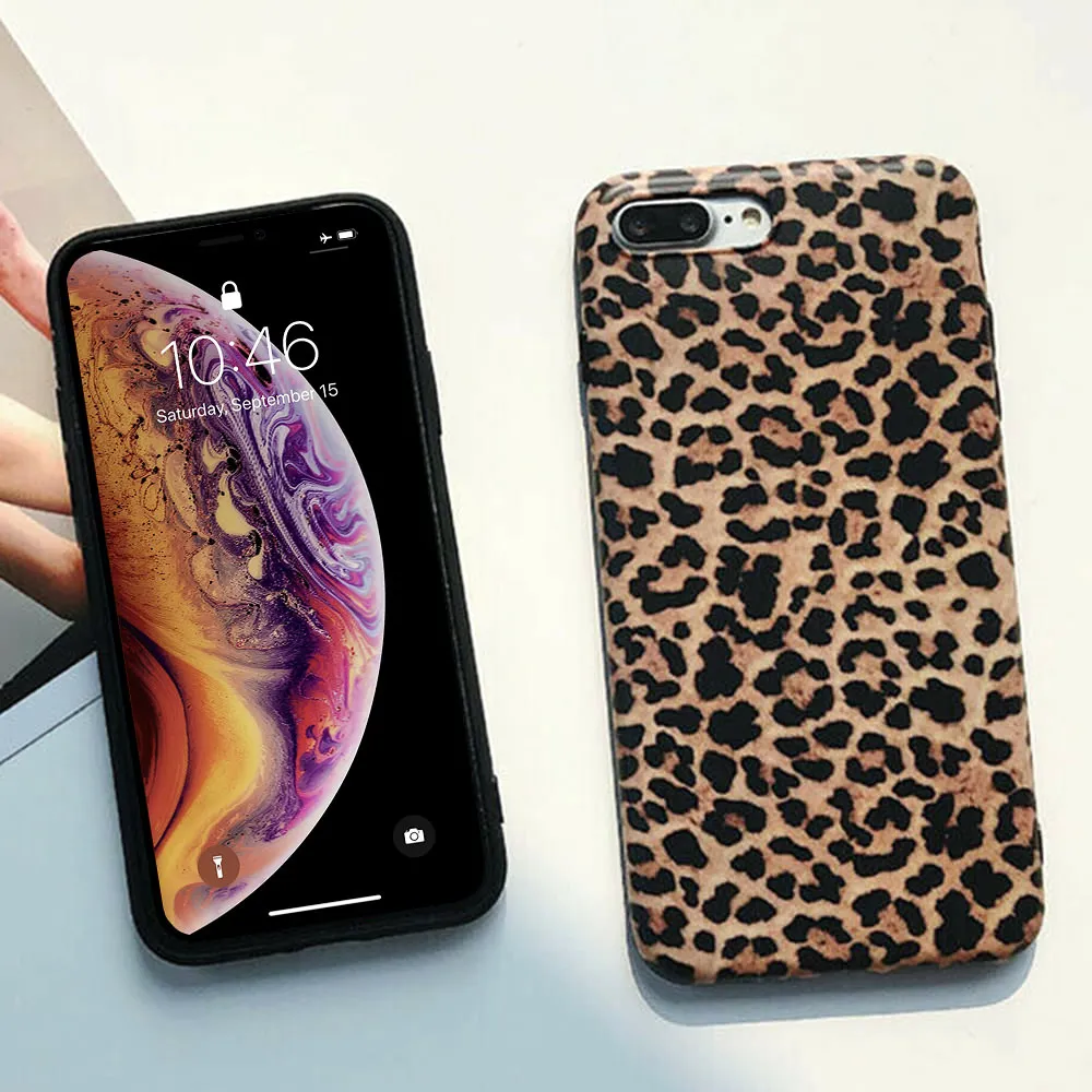 LCHULLE Leopard силиконовый мягкий чехол для телефона iPhone 7 Plus 8 6 S противоударный бампер