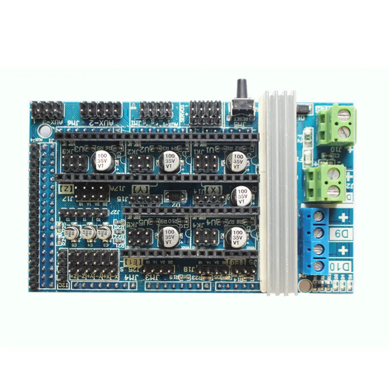 Комплект Reprap Ramps 1 6 с Mega 2560 r3 + Heatbed MK2B 12864 ЖК контроллер DRV8825 механический