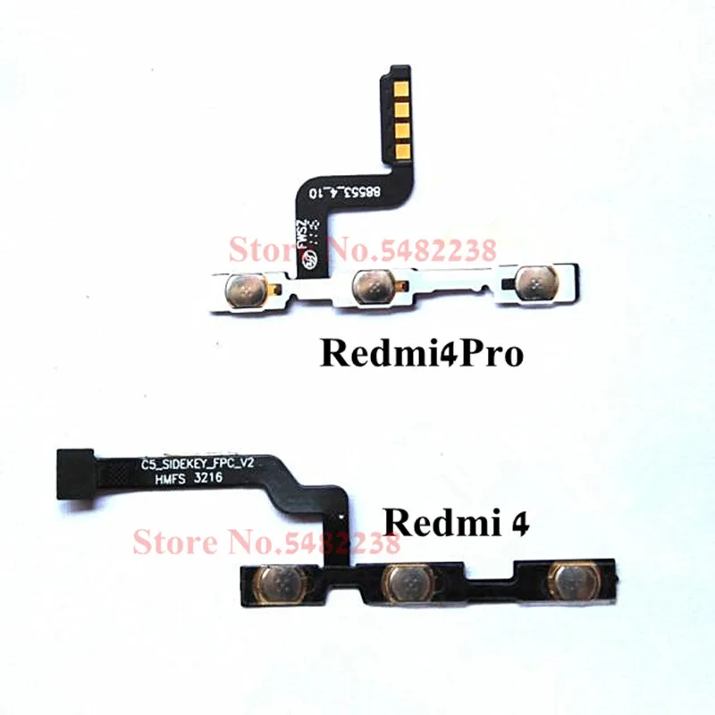 

10 шт./лот оригинальные боковые кнопки включения/выключения громкости гибкий кабель для Xiaomi Redmi 4 4pro сменный боковой ключ