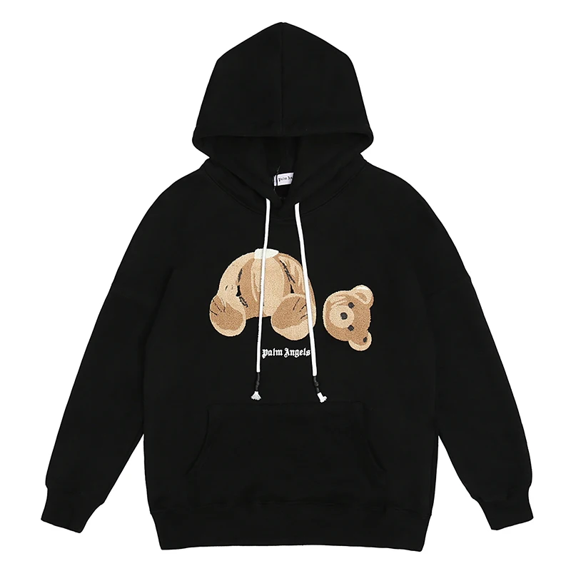 

Palm Angels Broken Bear Embroidered Print Hoodies Sweatshirts Loose Men and Women Long Sleeve Tide Brand 6611845
