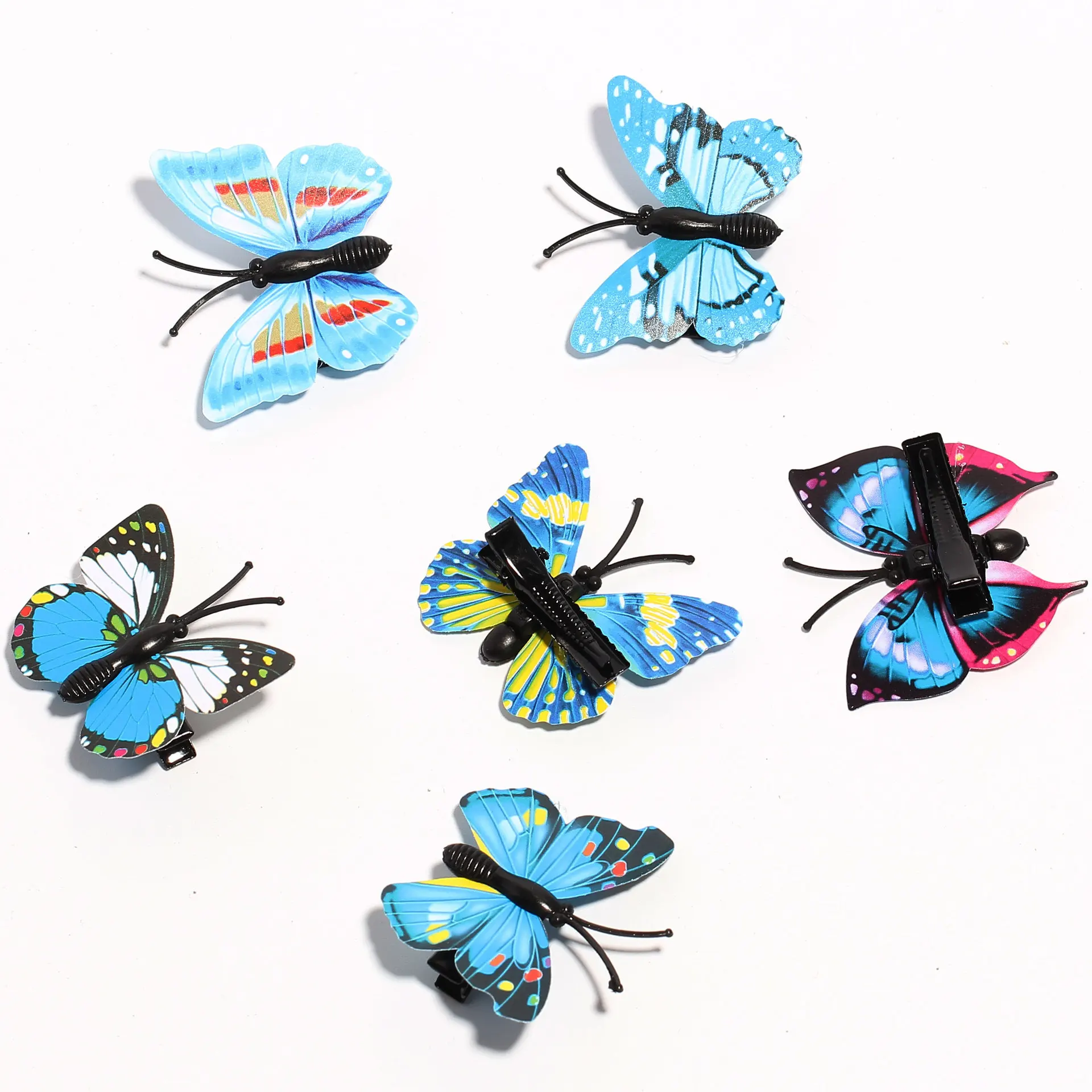 Модные заколки для волос в виде бабочек карамельных цветов женщин маленьких