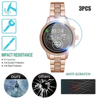 3pcs clear film tempered glass screen protector for michael kors mkt5068 watch smart watch protective cover accessories bl3