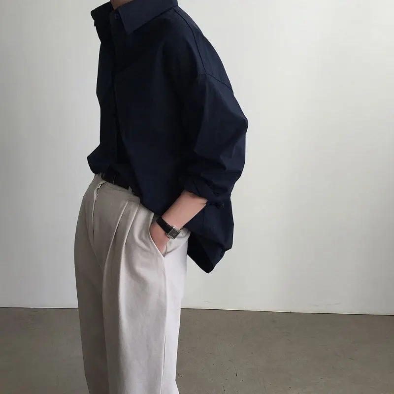 

Women Spring Solid Chic Vintage High Quality Minimalist Women Office Lady Loose Sweet Fashion Stylish Tops Women Casual Shirts