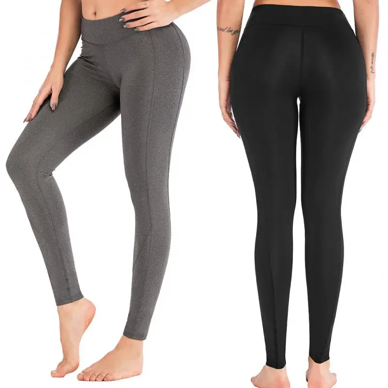 

Женские Тренировочные колготки для йоги, тренажерного зала, бега, увлажняющие штаны для йоги с карманами F5U