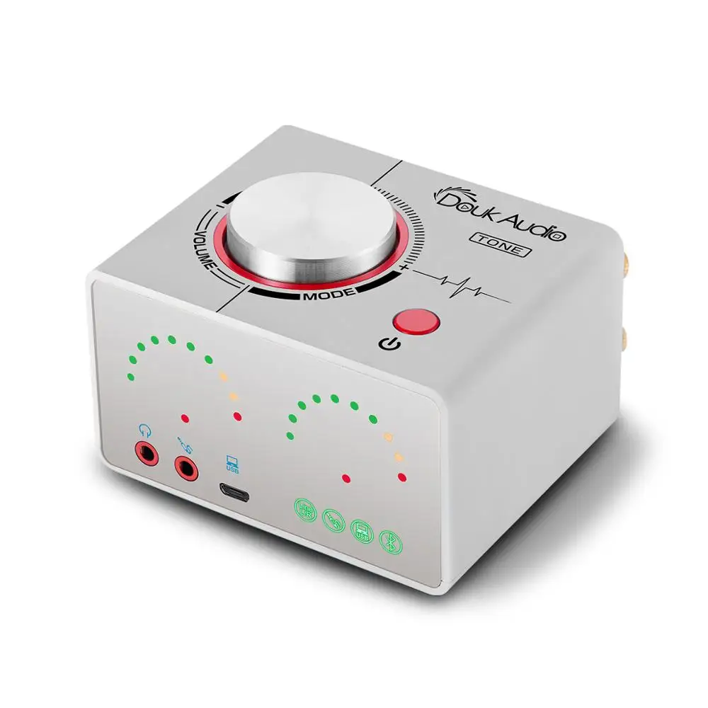 Серебристый Douk аудио тон HiFi Bluetooth 5,0 TPA3116 цифровой усилитель мощности USB мини стерео усилитель для наушников для домашнего аудио - Цвет: Серебристый