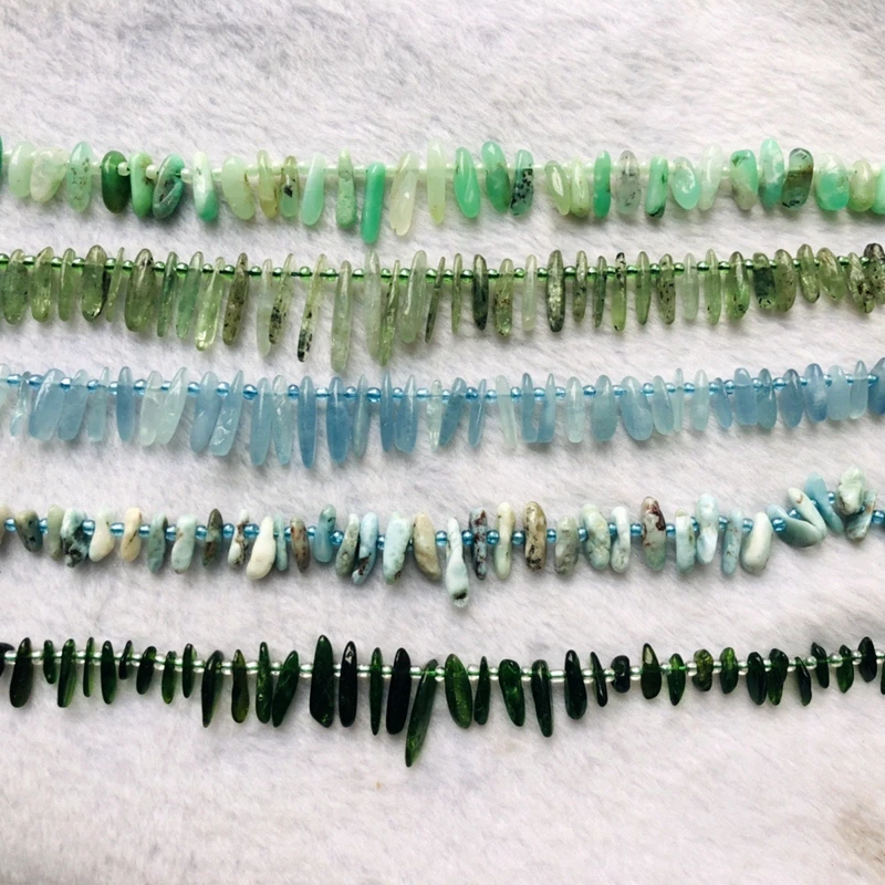 Wholesale 1string Natural Gem Stone Chip Nugge Beads,Kunzite,Diopside,Chrysoprase,Larimar Beads For jewelry DIY 15.5"/string