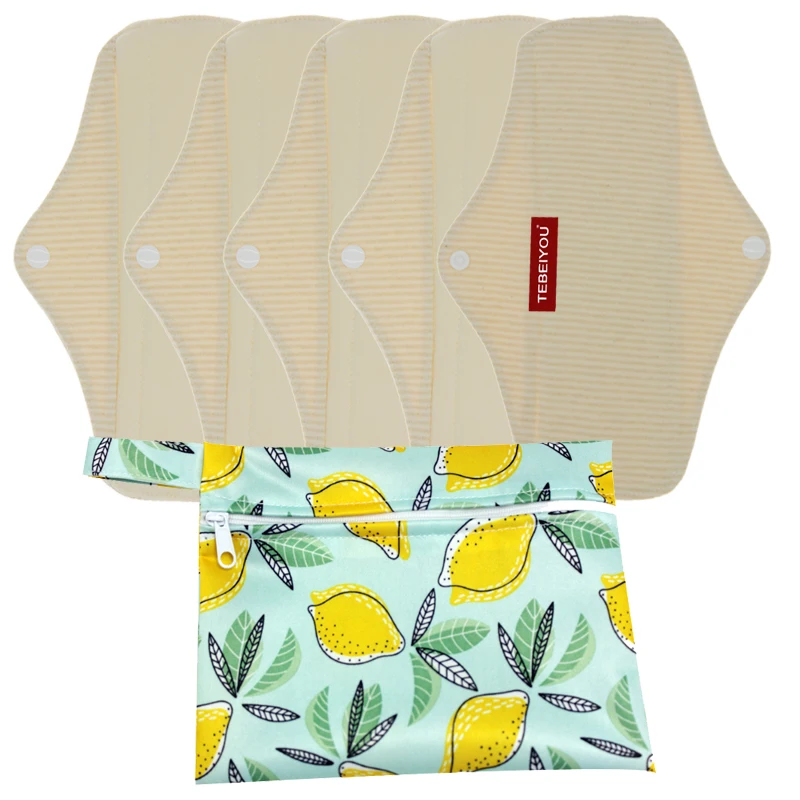 Менструальные гигиенические прокладки TEBEIYOUCloth, бамбуковые хлопковые менструальные прокладки многоразового использования