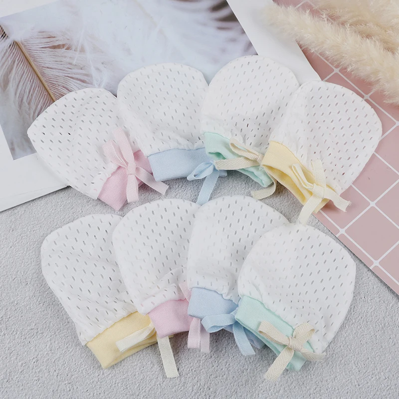 

Baby Mittens For Newborns Gloves Natural Cotton Breathable drawstring adjust Anti Scratch Baby Gloves boygirl Accessories Mitten