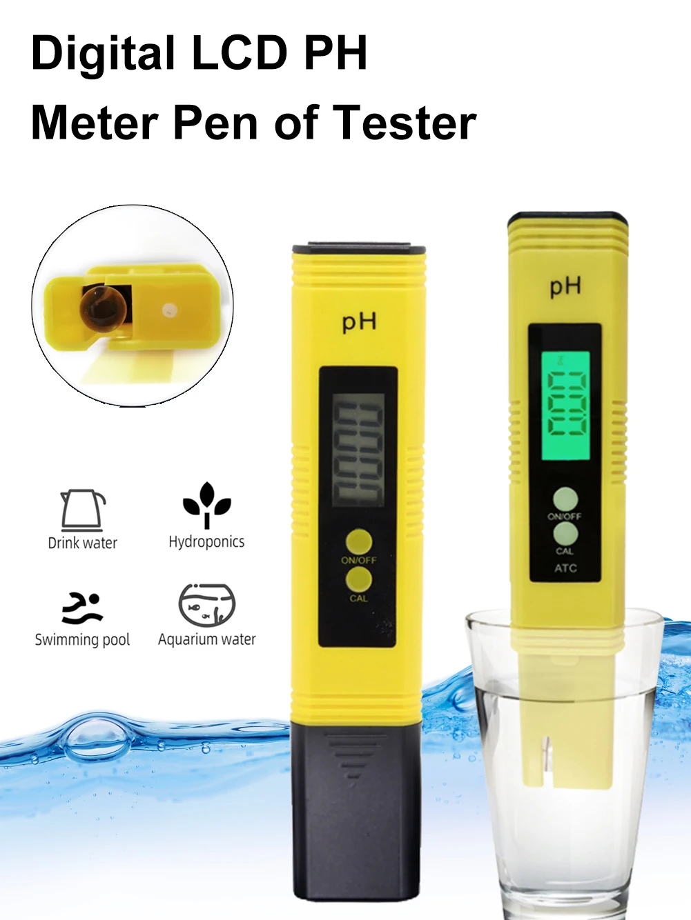 

Digital Lcd Ph Meter 0.01ph High Accuracy Water Quality Tester Aquarium Swimming Pool Water Wine Urine Automatic Calibration