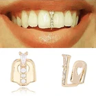 Декоративные коронки для зубов в стиле хип-хоп, с золотыми зубами, кепки для зубов в стиле хип-хоп для мужчин и женщин, вечерние ювелирные изделия в стиле рэпера для косплея