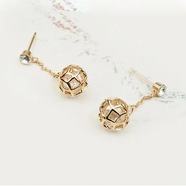 MOONROCY Кристалл ожерелье и серьги ювелирный набор полые винтажные круглые