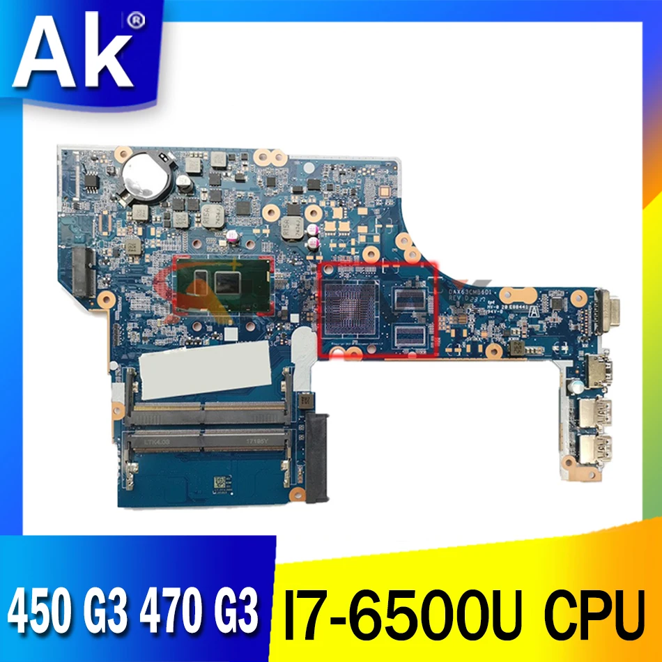 

For HP Probook 450 G3 470 G3 Laptop Motherboard DAX63CMB6C0 DAX63CMB6D1 With I7-6500U DDR4 100% Working 828423-001 828423-601