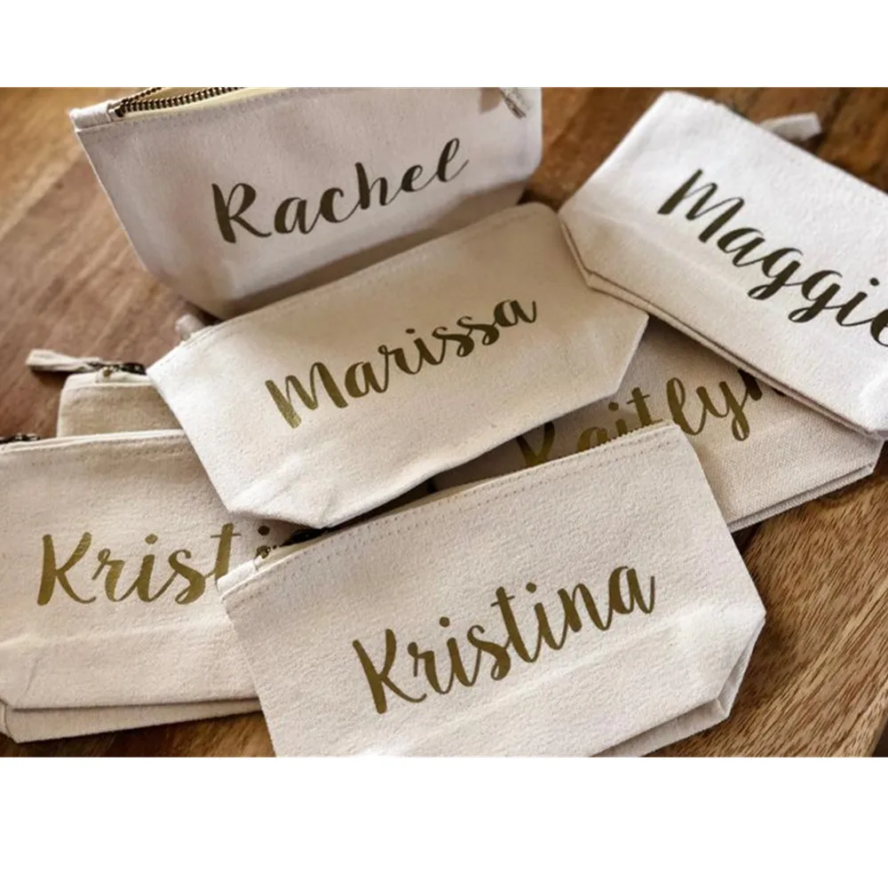 Персонализированная сумка для подружки невесты золотого цвета подарочные