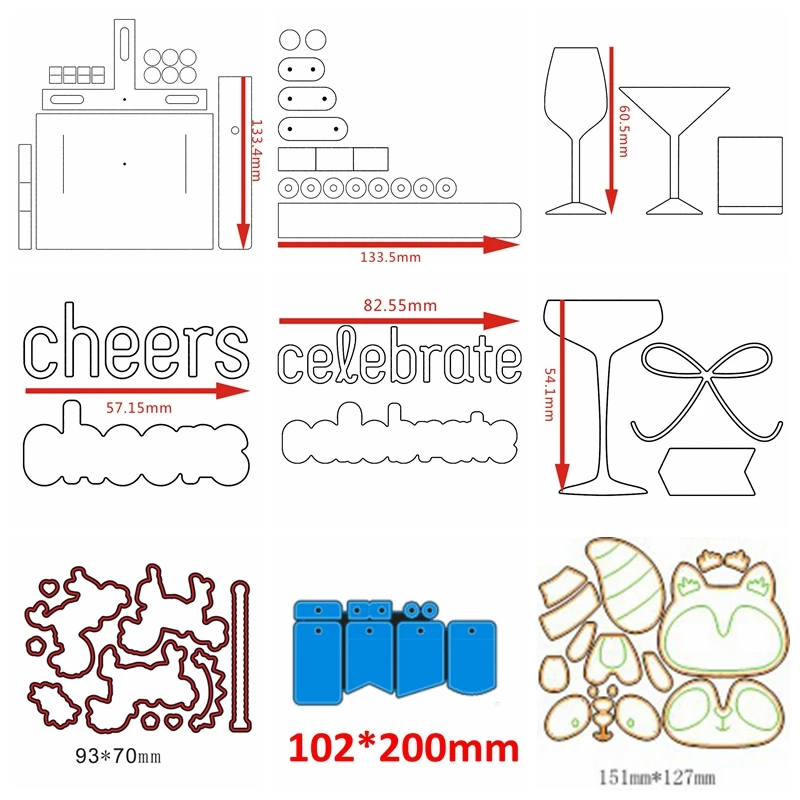 Металлические штампы с леопардовым рисунком кошки для празднования вина