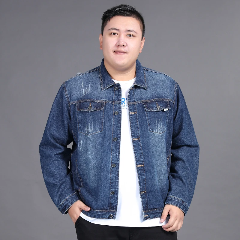 

Новый размера плюс 8XL 7XL 6XL Классическая джинсовая куртка для мужчин брендовая одежда из хлопка на каждый день для мужчин джинсовая куртка те...