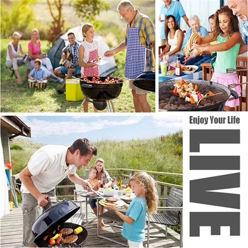 Stainless Barbecue Needle Stick Skewer Reusable Flat BBQ Outdoor Camping Picnic Tools Meat String Kebab Kabob Grilling | Дом и сад