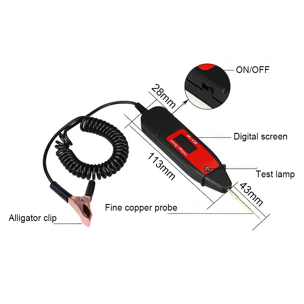 Автомобильный диагностический инструмент 5-48 В постоянного тока измерительный