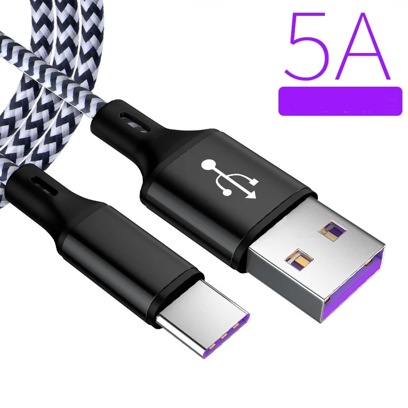 5А USB Type C кабель для Huawei Mate 20 P20 Pro Быстрая зарядка передачи данных зарядное