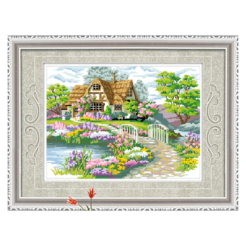 Набор для вышивки крестиком 11CT наборы с точным принтом пейзажа DMC холщовые узоры