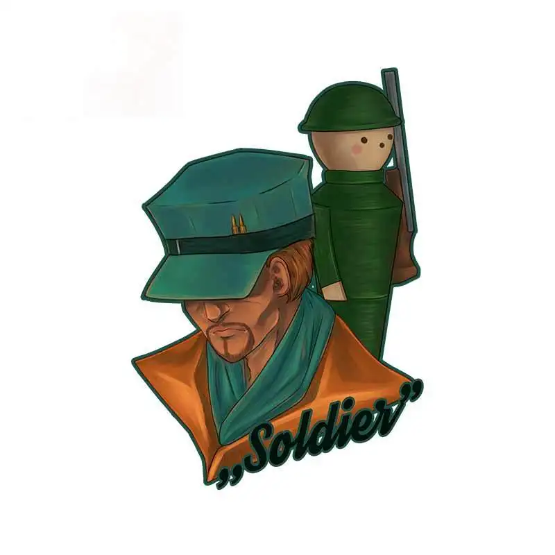 

Personality Soldier Doll Man RV Car Sticker Waterproof Refrigerator Decoration Laptop Car Accessories Decal Apply To Car Window