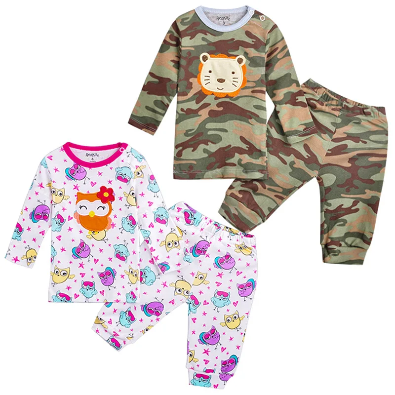 Хлопковое нижнее белье с длинным рукавом для мальчиков и девочек 2 упаковки |