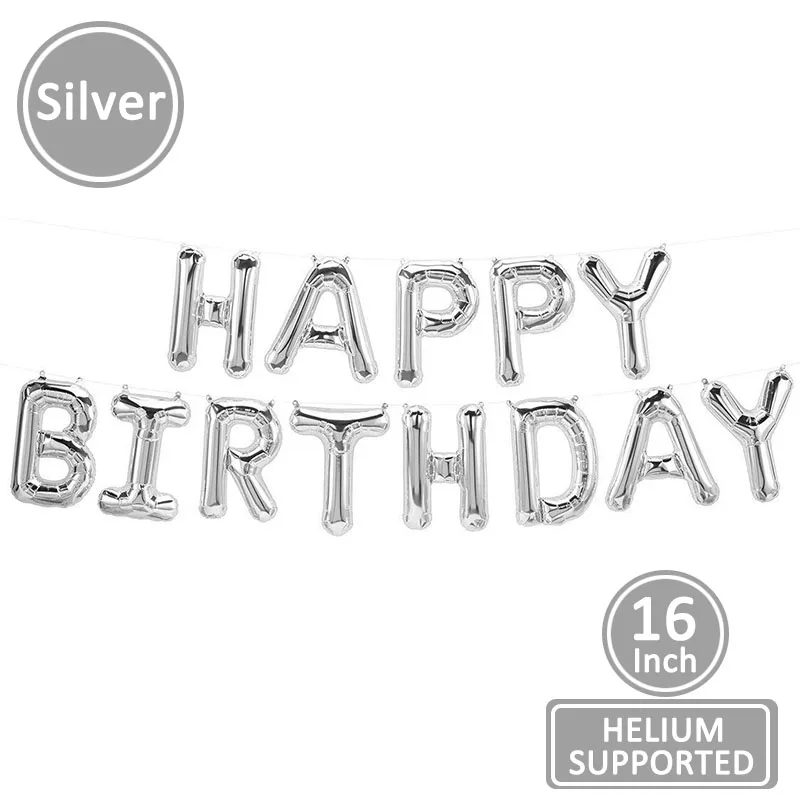 silver birthday Lincaier 32 дюйма 62 см 30 день рождения воздушные шары счастливые 30 лет вечерние украшения для мужчин и женщин - Цвет: silver birthday
