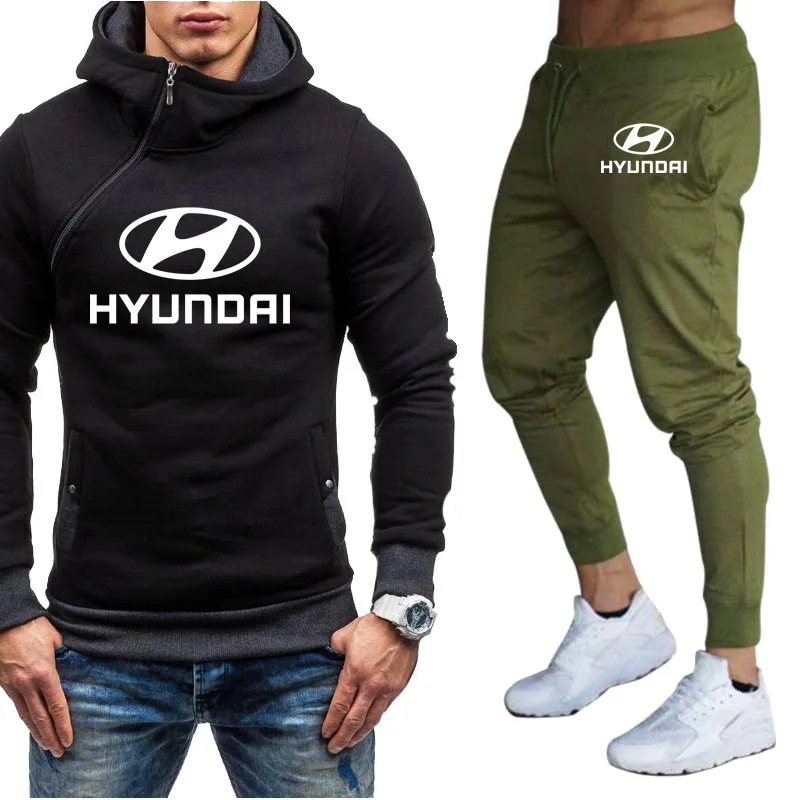 

Spring Autumn Men's Hoodie Modern car logo Printed Fashion Cotton casual Men's sweatshirt + sweatpants suit Two-piece