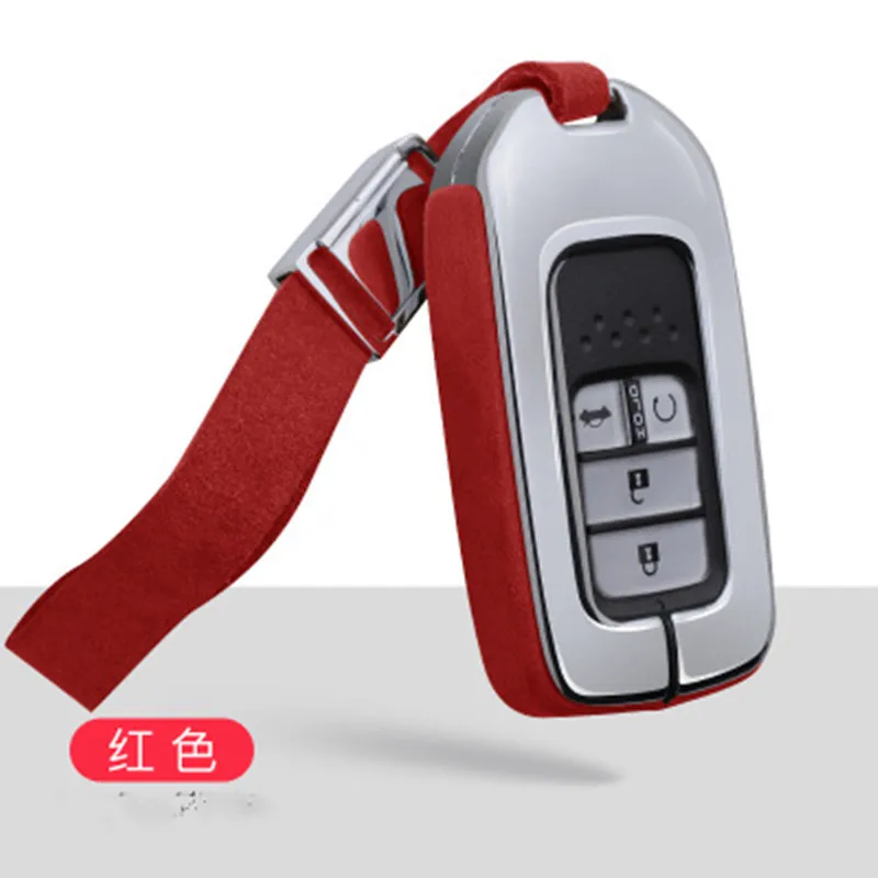 Цинковый сплав кожаный чехол для автомобиля дистанционного ключа Honda Civic Accord Pilot