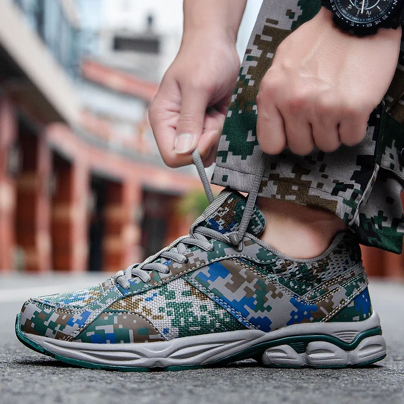 

ZYYZYM Men Casual Sneakers Camouflage 2021 Spring Summer New Lace-Up Shoes Man Breathable Mesh Outdoors Shoes EUR 39-46