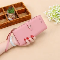 girl wristband bag womens wallet many departments female clutch pu leather ultra thin lady card coin purse zipper phone wallet