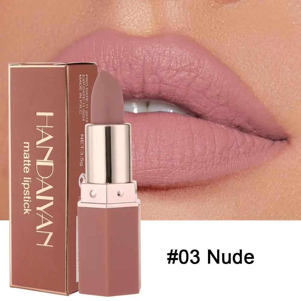 

6 Colors Makeup Matte Lipstick Waterproof Long Lasting Lip Stick Sexy Red Pink Velvet Nude Lipsticks Women Cosmetics Batom