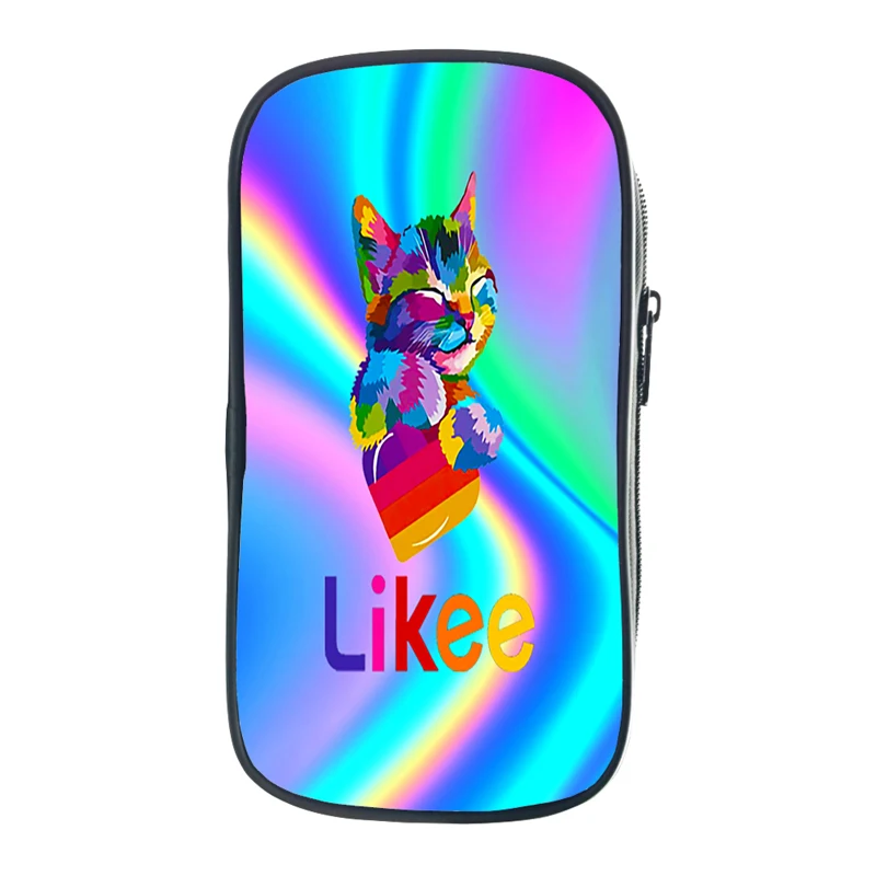 

Russia Style Likee App Pencil Case Kids Gifts Pen Box LIKEE CatPen Holder Students Boys Girls Large Capacity Stationery Bag