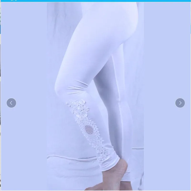 Леггинсы XS-7XL летние леггинсы женские кружевные штаны модные с дырочками размера