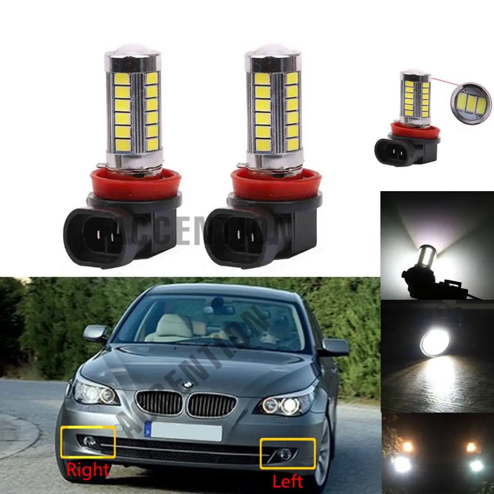 

2 шт. светодиодный светильник противотуманные лампы для BMW E60 E90 E63 E46 323i 325i 525i авто-Стайлинг спереди светодиодный лампы