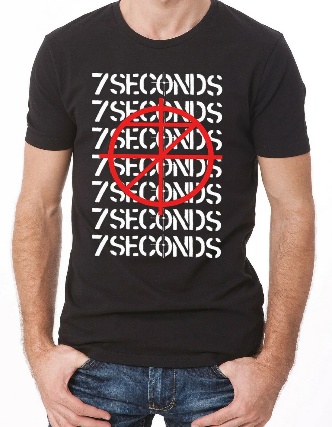 Футболка с логотипом 7 Seconds Scope ретро топы круглым вырезом футболка для мужчин и