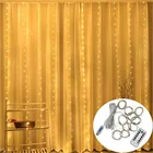 Гирлянда-занавеска на окно, 3 х3 м, 3 х2 м, 3 х1 м