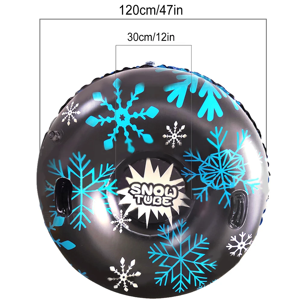 

120cm Inflatable Snow Tube Winter Ski Circle Skiing Board PVC With Handle Durable Outdoor Snow Tube Skiing Sport Accessories