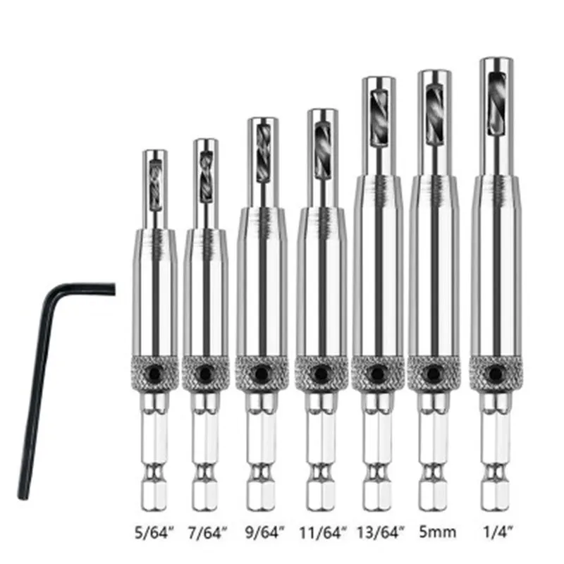 4/7/8/16PCS Woodworking Hole Punch Hinge Drill Door and Window Opener Set Hexagonal Positioning Dril | Инструменты