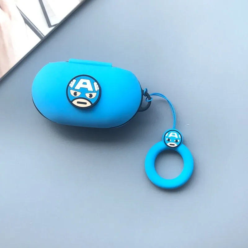 

Marvel Silicone Protective Case With Landyard For Samsung Galaxy Buds+ Bluetooth Wireless Earphone Bag Charging Cover Box