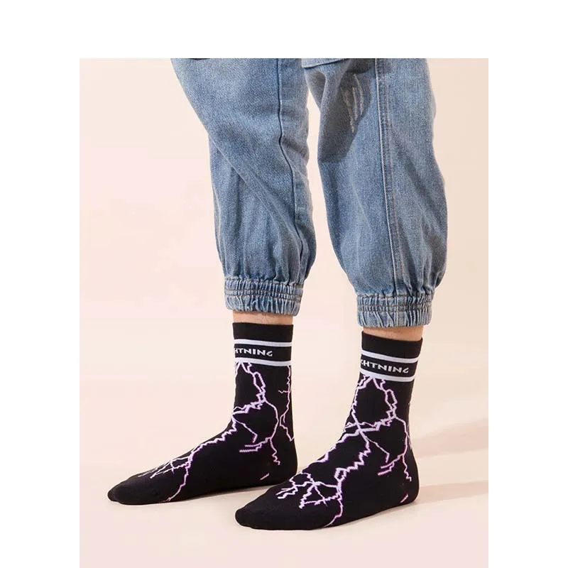 [WPLOIKJD]Autumn Winter Japanese Department College Wind Personality Trend Men Socks Cotton Funny Colorful For Men's Gifts | Мужская