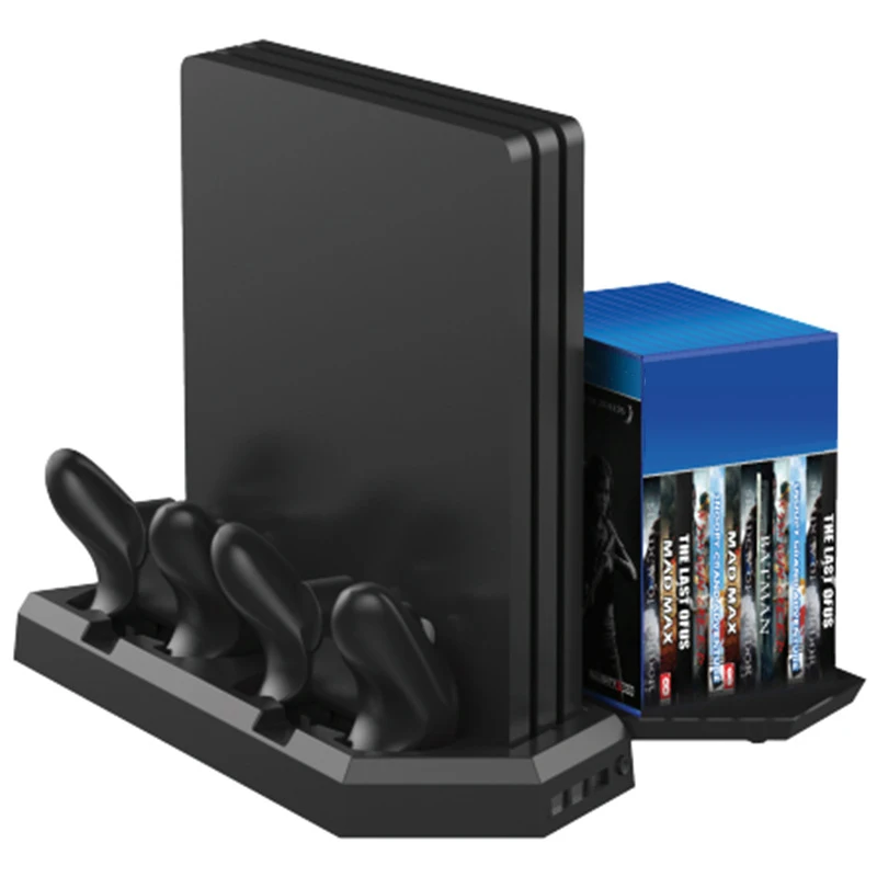 Вертикальная подставка 3 в 1 для PS4/PS4 Slim/PS4 PRO зарядка двух контроллеров|Запасные части| |