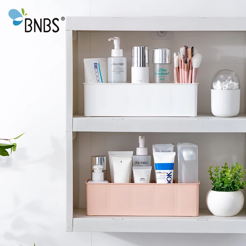 BNBS Bathroom Makeup Organizer For Cosmetics Jewelry Storage Plastic Box In Cabinet Cosmetic Desktop Boxes | Дом и сад