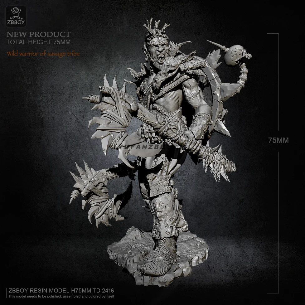 

75 мм смолы модель комплекты рисунок бесцветный и самодельный TD-2416