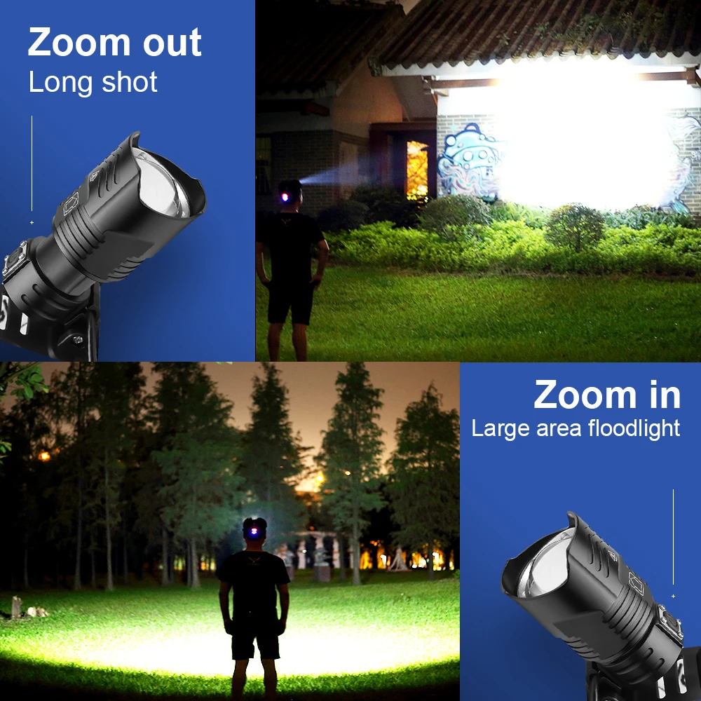 

XHP90.2 Most Powerful Led Zoomable Headlamp XHP70 High Power Headlight 18650 Rechargeable Head flashlight Usb Fishing Head Lamp