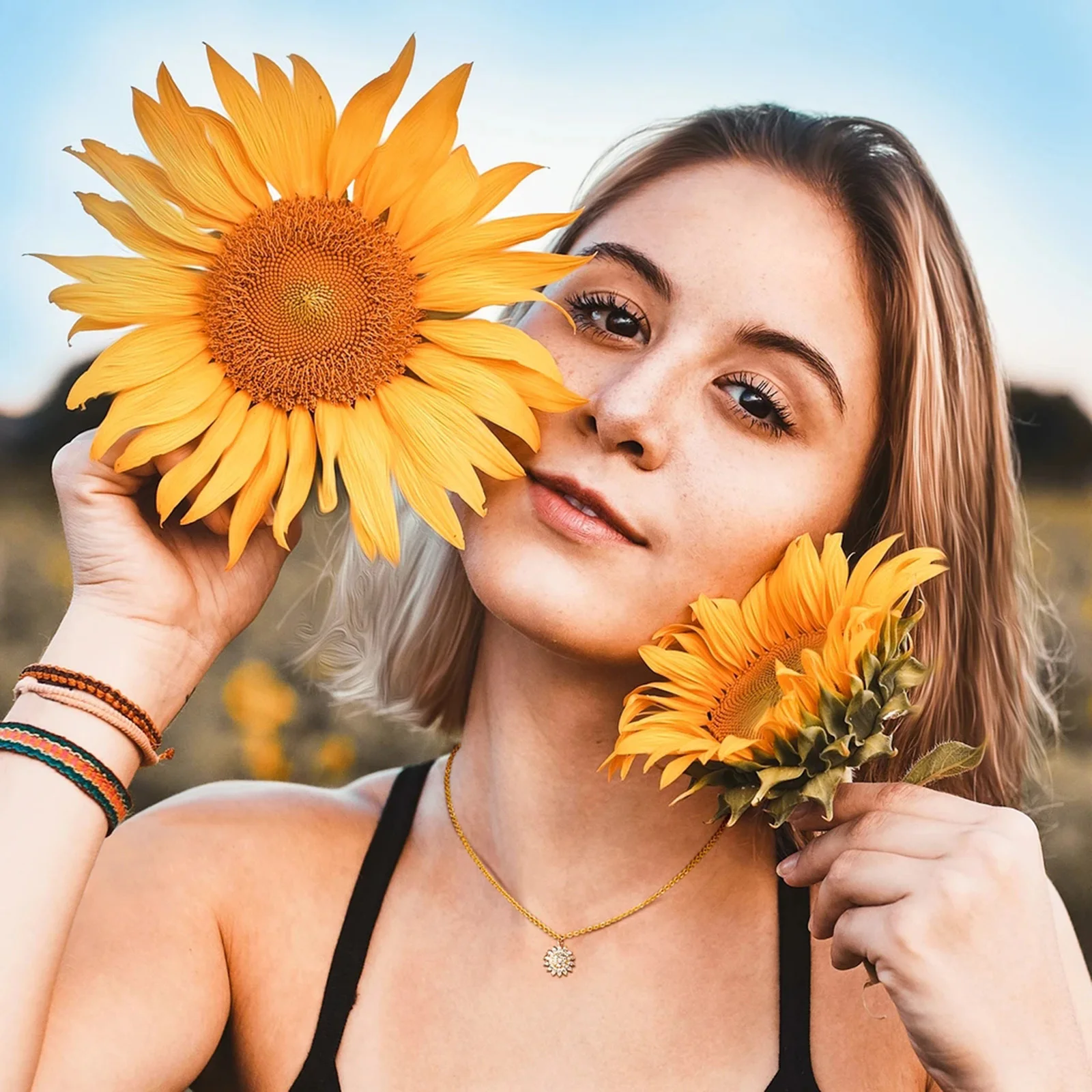 Лидер продаж поворотный ожерелье из подсолнечника 925 Стерлинговое Серебро