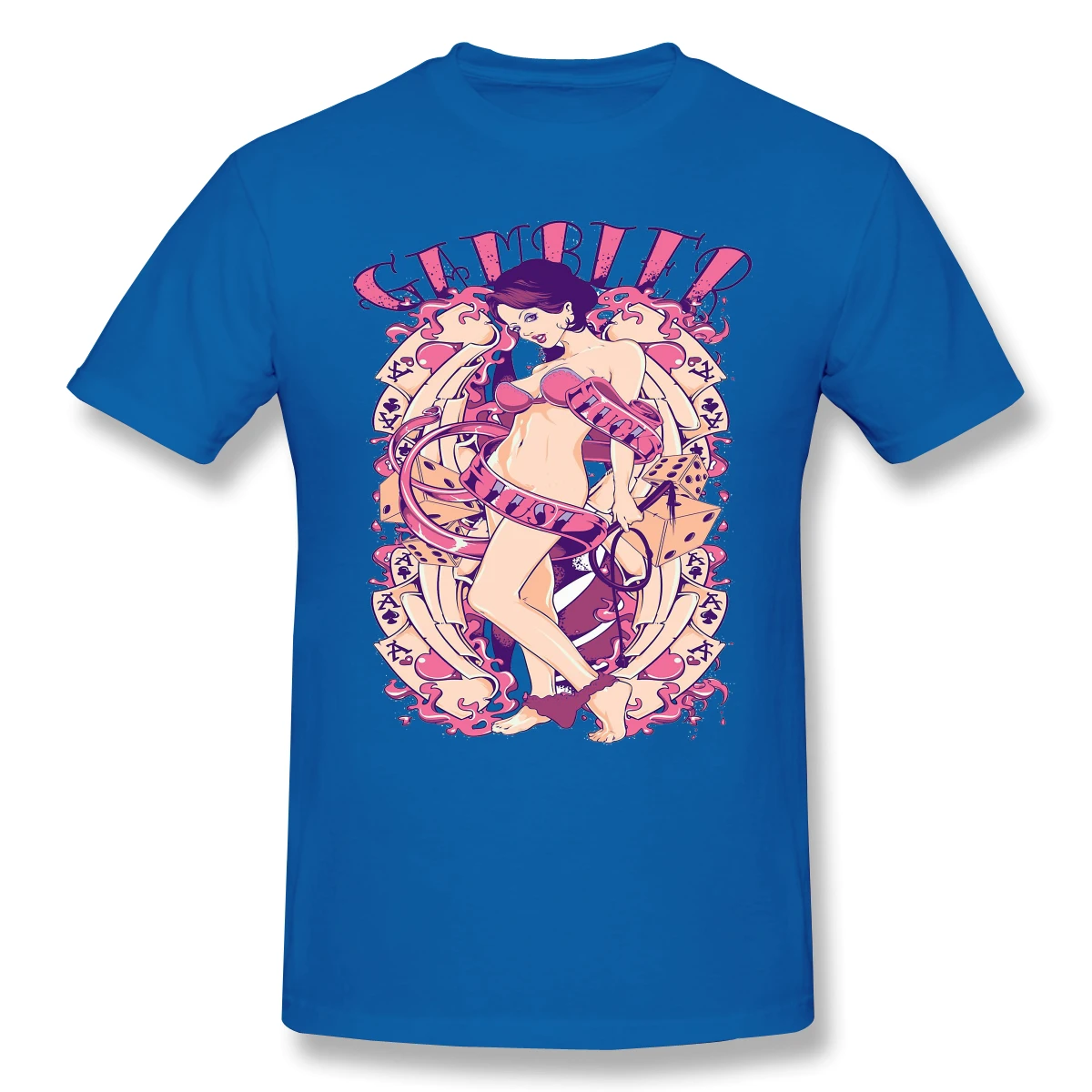 

Men Clothing Graphics Poker Card T-Shirt Girl Fashion Short Sleeve