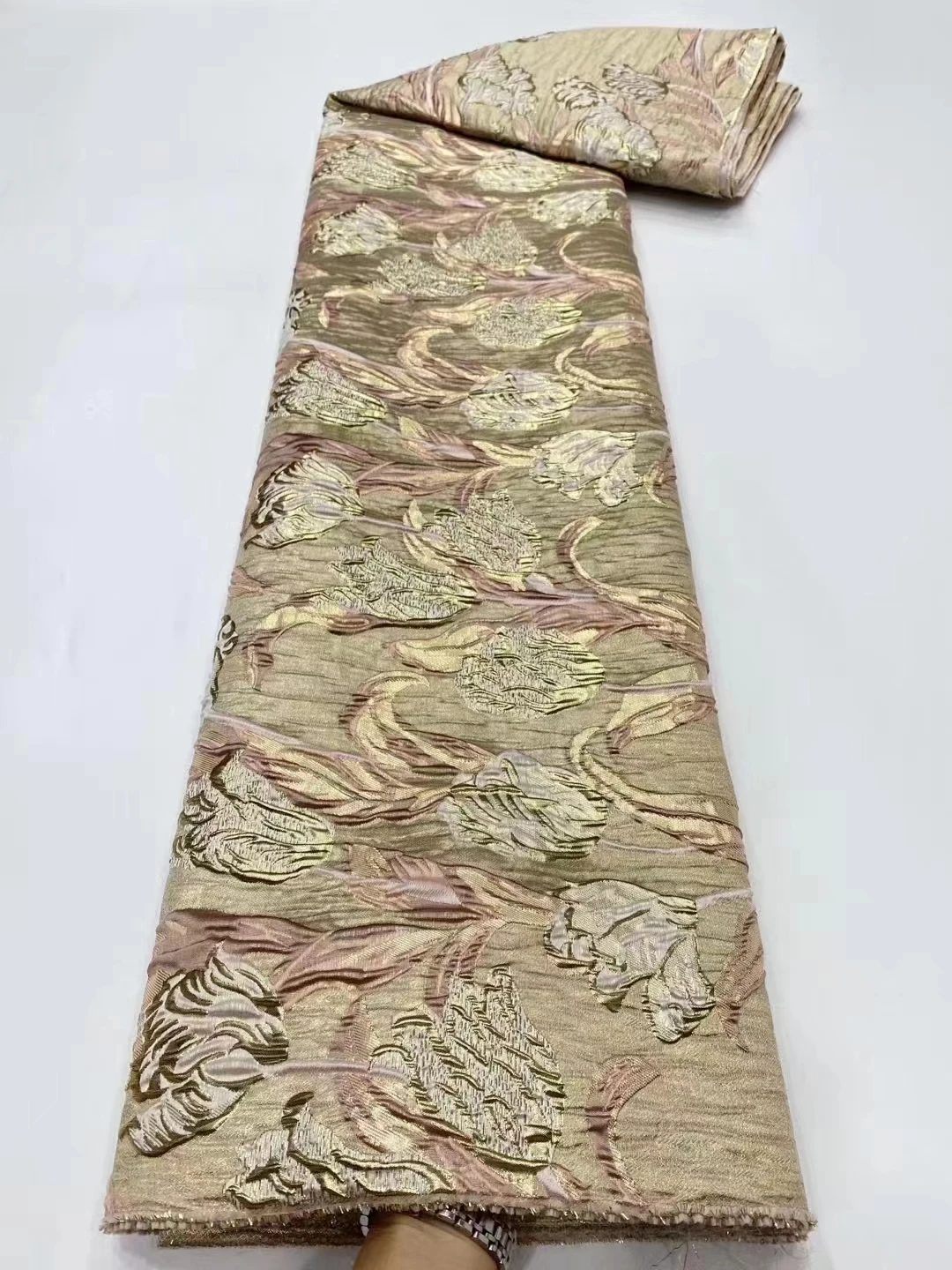 

beautiful flowers design 2021 newest net tulle lace fabric 5yards getnzer lace for lady dress DP3012