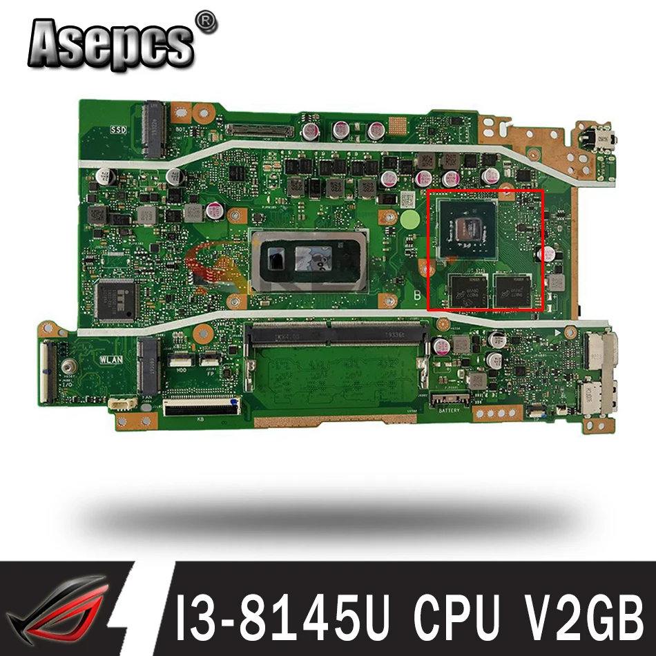 

Akemy For ASUS Vivobook X509F X509FB X509FJ X509FL original motherboard mainboard X509FL laptop mainboard W/ I3-8145U CPU V2GB