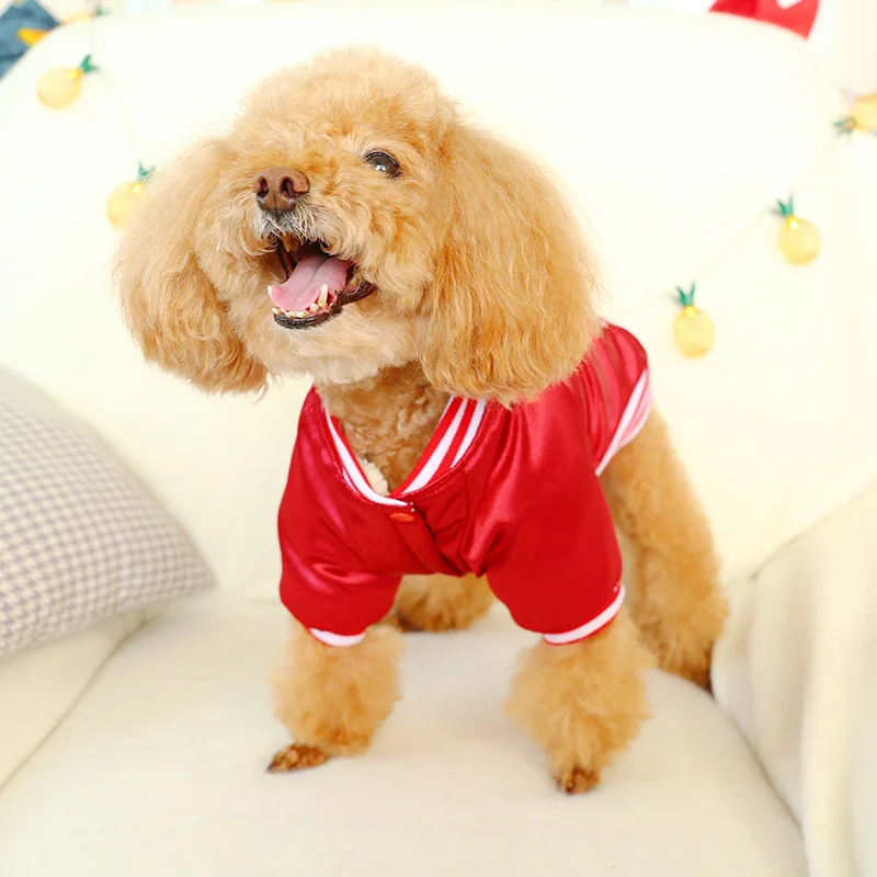 Зимнее пальто для собак красная флисовая подкладка одежда плюшевая куртка XS s m l xl