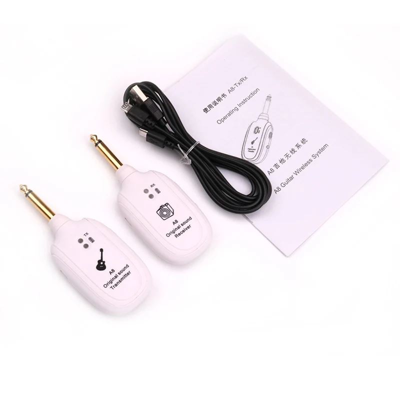 

Newly Guitar Wireless Transmitter Receiver with Built-in Rechargeable Battery for Musical Instrument